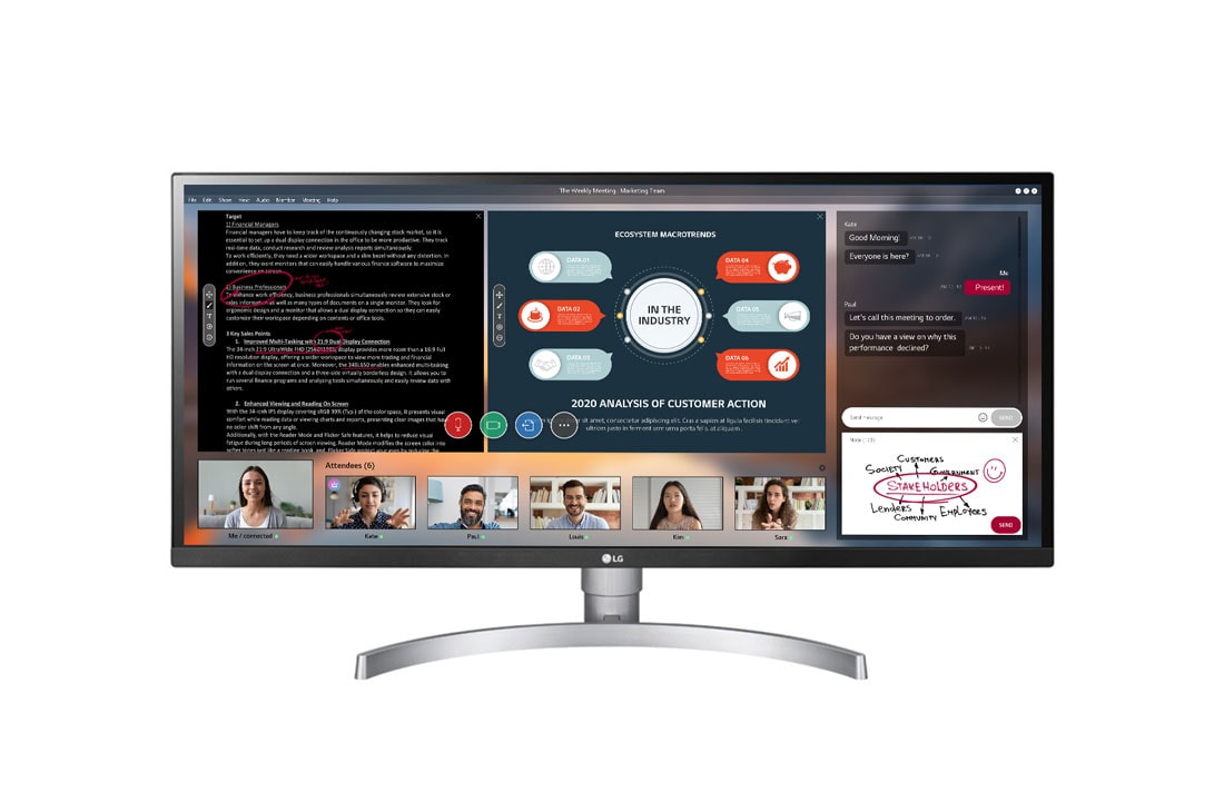 LG Monitor LED IPS Full HD UltraWide? Class 21:9 34'' con HDR 10 y Resolución 2560 x 1080, 34WK650-W