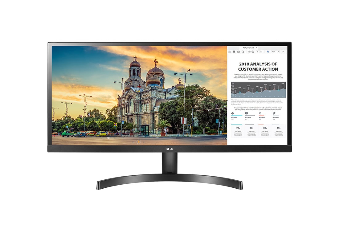 LG Monitor UltraWide? de 29 pulgadas, Pantalla IPS 21:9 con resolución 2560 x 1080, 29WK500-P
