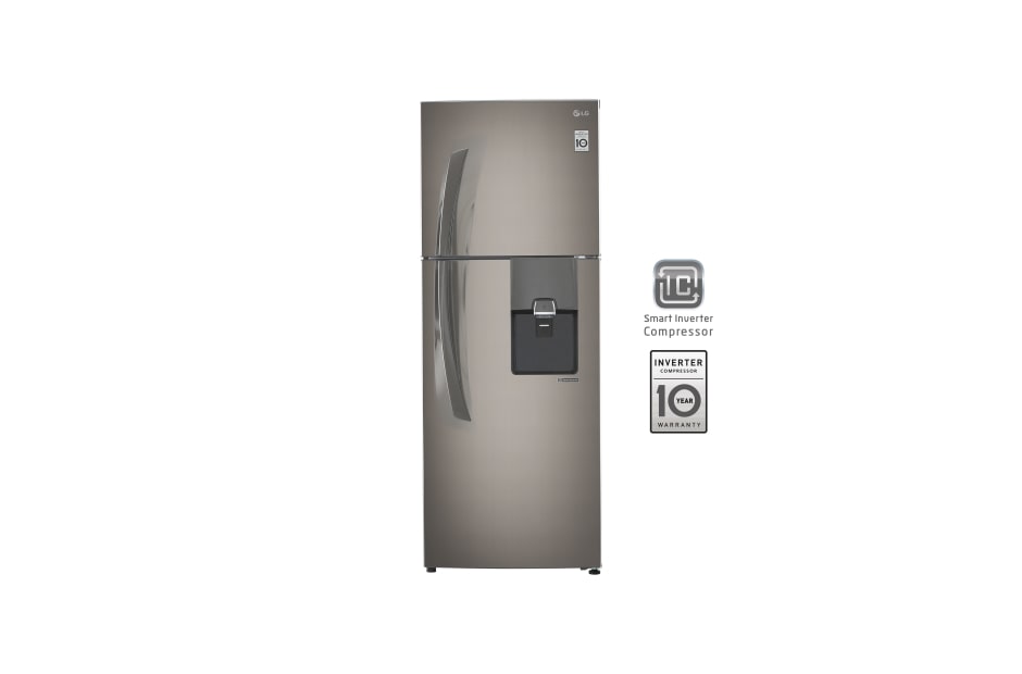 LG Refrigeradora Top Freezer de 345 litros con Compresor Inverter y 10 a?os de garantía en Compresor, GT40WGP