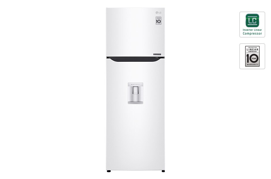 LG Refrigeradora Top Freezer de 312 litros con Inverter Linear Compressor y 10 a?os de garantía, Color Blanco, LT32WPW