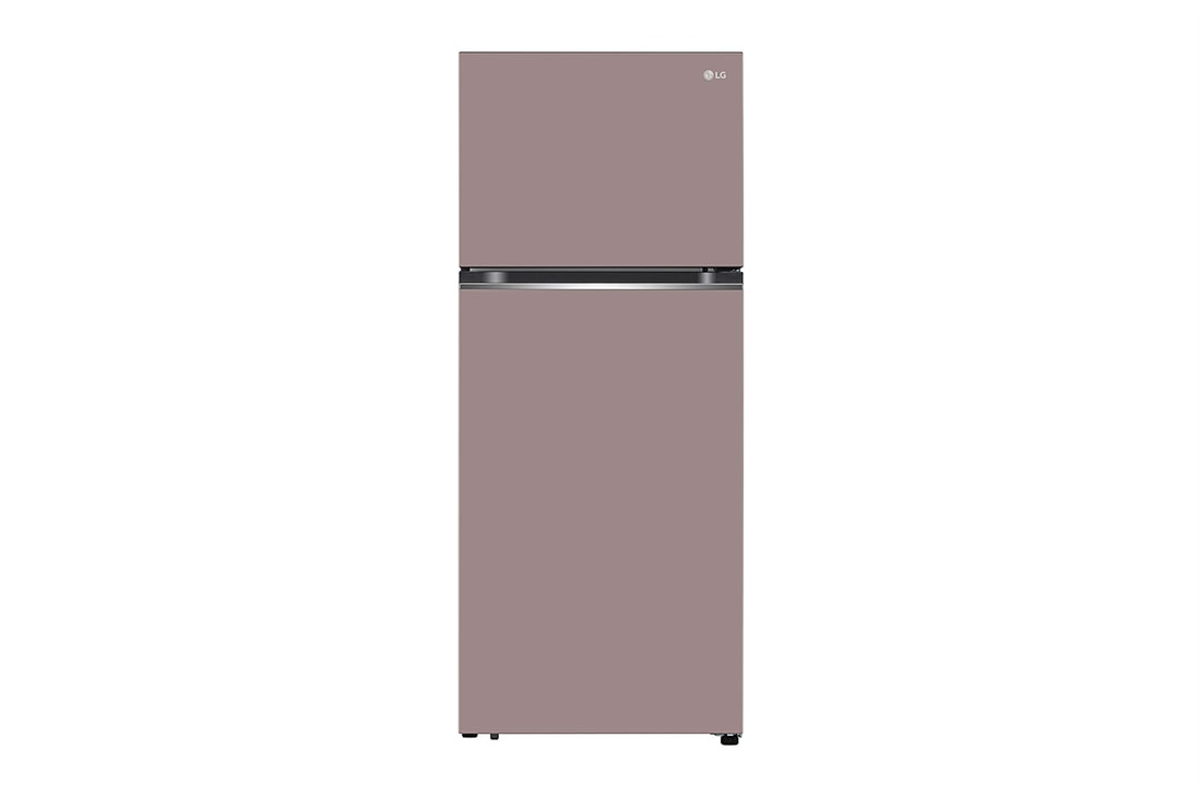 LG Refrigeradora Top Freezer 13.2p? (Net) / 14 p? (Gross) LG Smart Inverter Compressor? LINEARCooling? Puerta Clay Pink, front view, VT38BPK