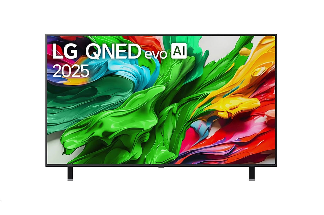 LG 86 pulgadas LG QNED evo AI QNED85 4K Smart TV 2025, Vista de frente del TV LG QNED evo QNED85, 86QNED85ASG