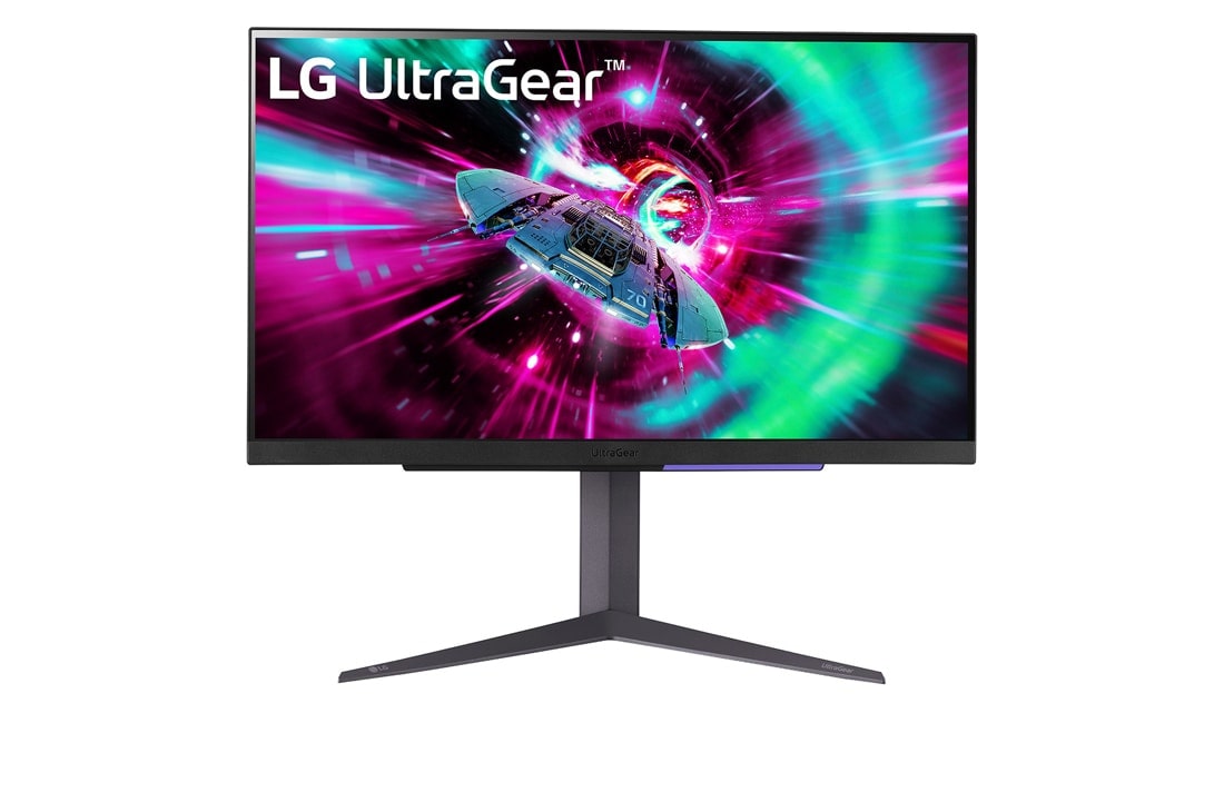 LG 27” LG UltraGear? QHD m?ngimismonitor 144 Hz v?rskendussagedusega, eestvaade, 27GR93U-B