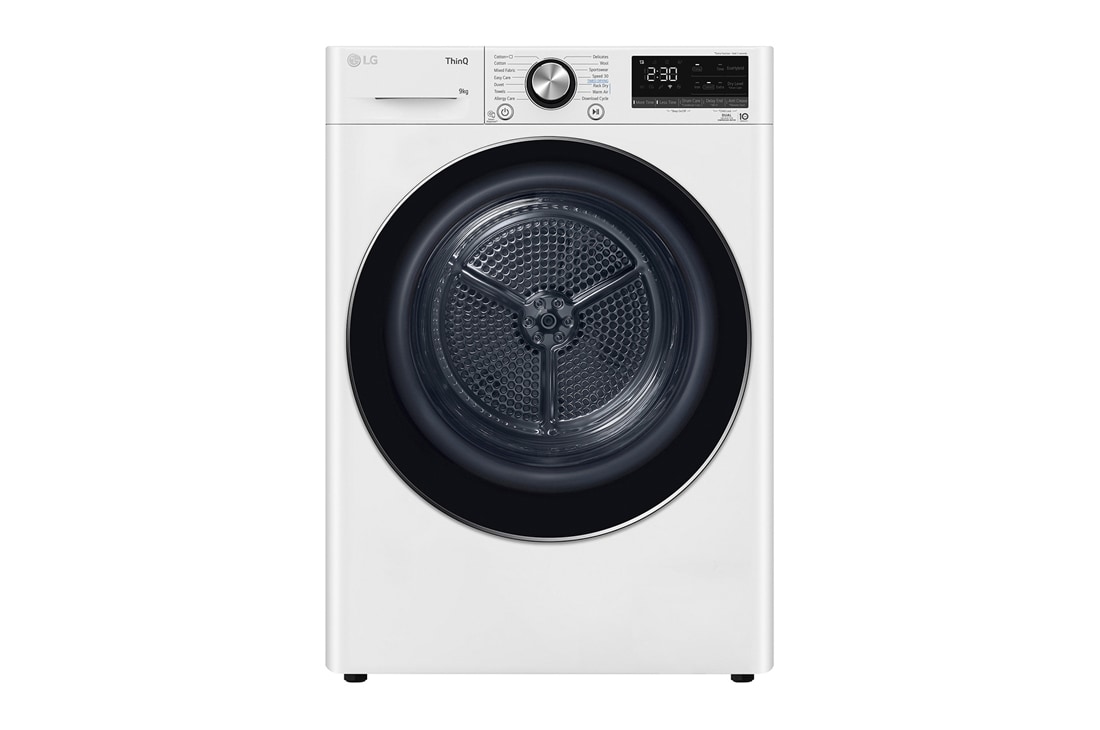 LG  LG kuivati 9kg | RH9 Seeria | A+++ | Valge | DUAL Inverter Heat Pump | WiFi | Auto Cleaning Condenser | Smart Pairing | RH90V9AV4N, RH90V9AV4N, RH90V9AV4N