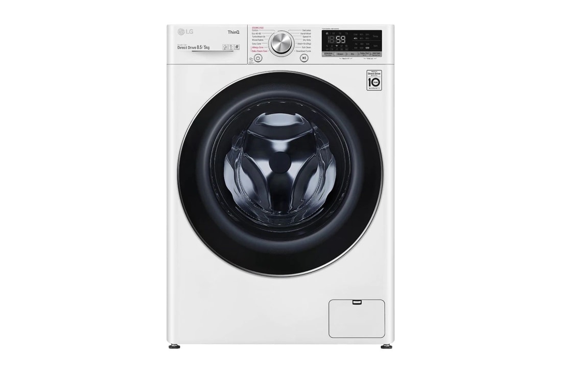 LG kitsas kuivatiga pesumasin 8.5/5 kg | AIDD | V5 Seeria C/E | Sügavus 47.5cm | Valge  |  Turbowash  | Aur |  WiFi | F2DV5S8S2E, F2DV5S8S2E