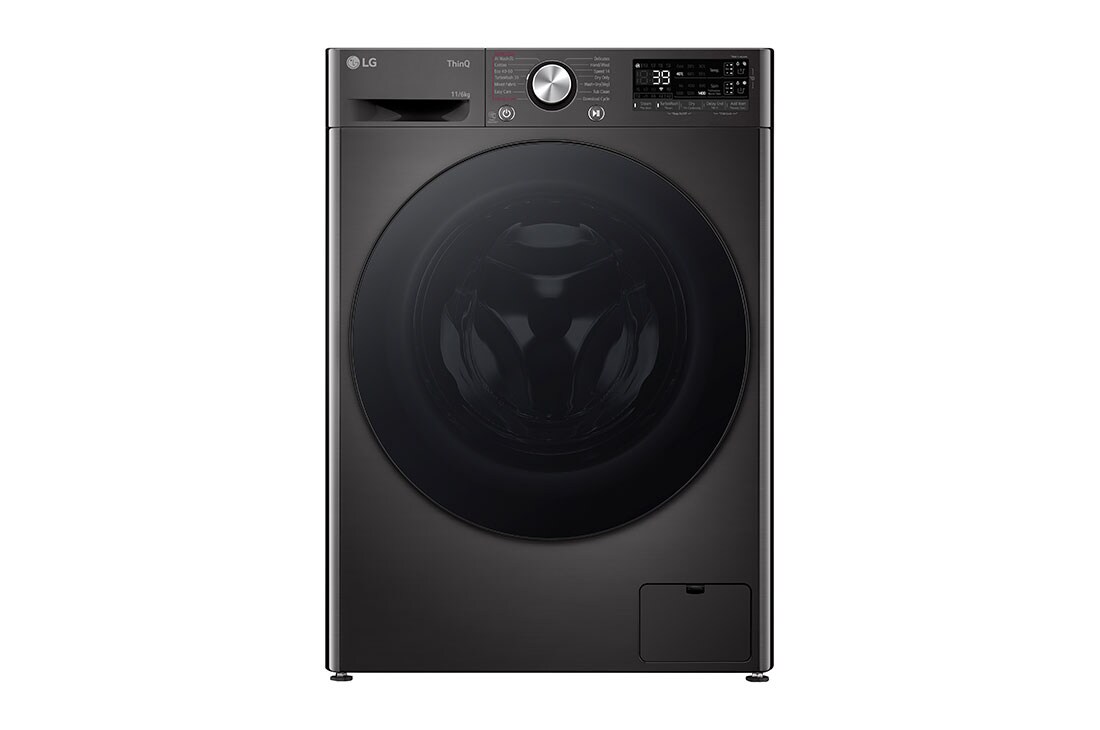LG kuivatiga pesumasin 11/6 kg I AIDD | R7 Seeria A/D | Sügavus 56.5cm | Valge | Aur |  Turbowash360 |  WiFi | F4DR711S2BA, Front view, F4DR711S2BA