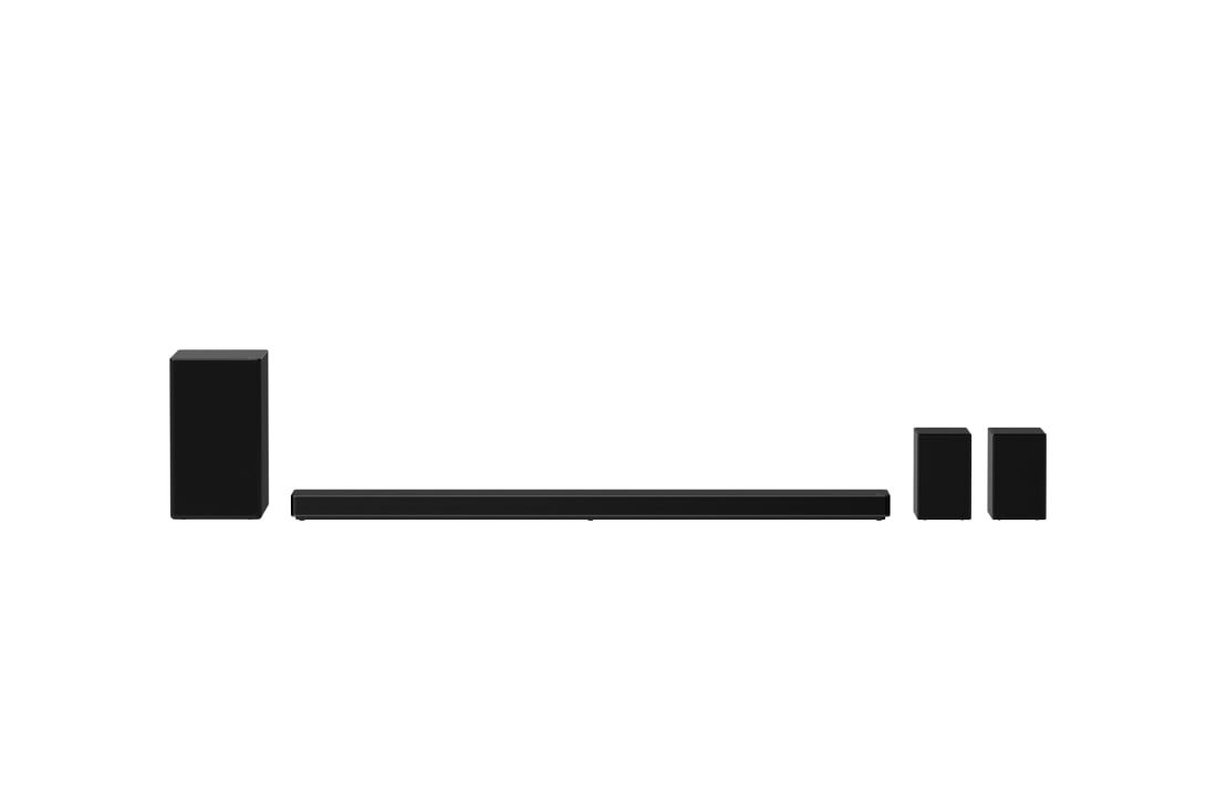 LG Soundbar SP11RA , eestvaade koos bassik?lari ja tagumise üles suunatud k?laritega, SP11RA
