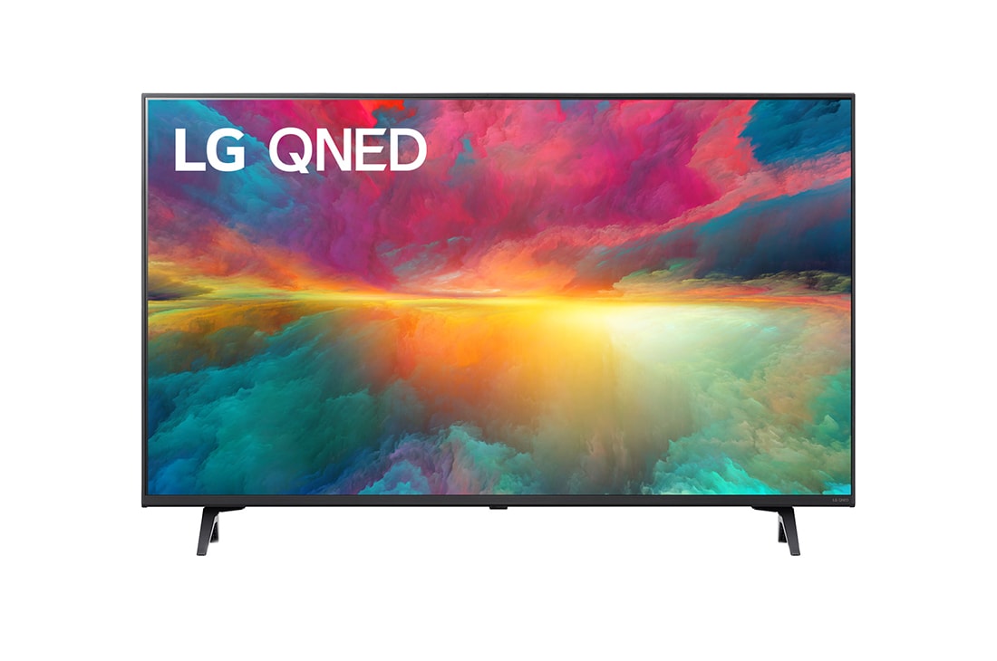 LG 43-tolline LG QNED AI 4K nuti TV QNED77 WebOS24 2024, LG 43 tolline LG QNED QNED77 4K Smart TV 43QNED77, LG HD-teleri eestvaade logo, 43QNED773RA, 43QNED773RB