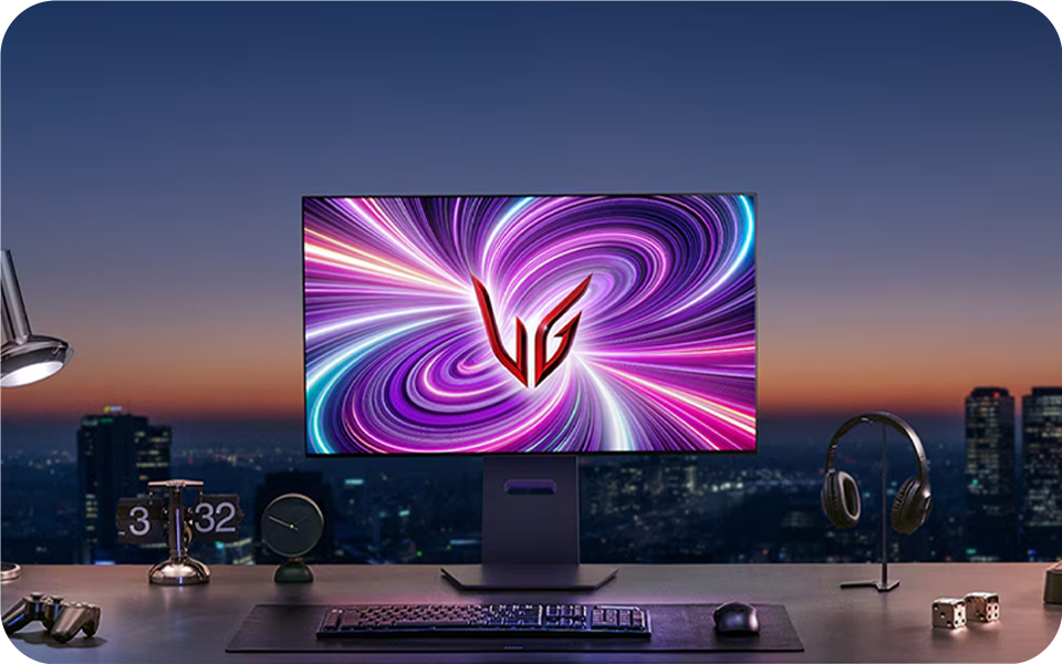 32-tolline UltraGear? kahere?iimiline 4K OLED-mängumonitor, millel on elegantne disain, mis sobib ideaalselt kaasahaaravatele mängukogemustele.