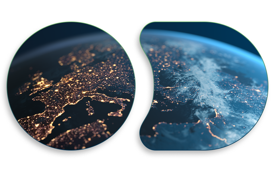 mapa mundial de las luces de la ciudad