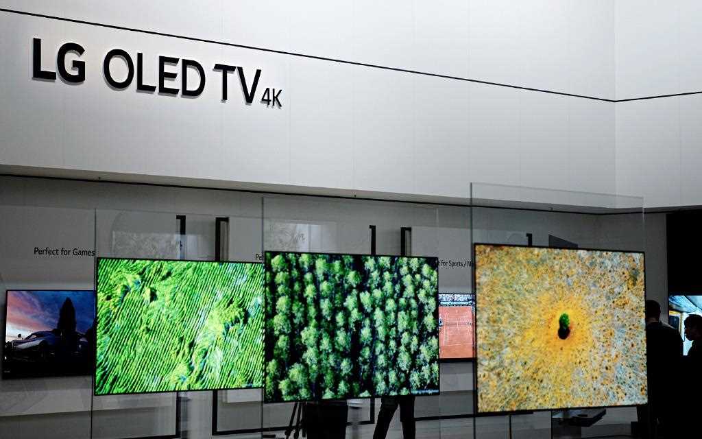 An image of LG OLED 4K TV displayed at Berlin IFA 2017.