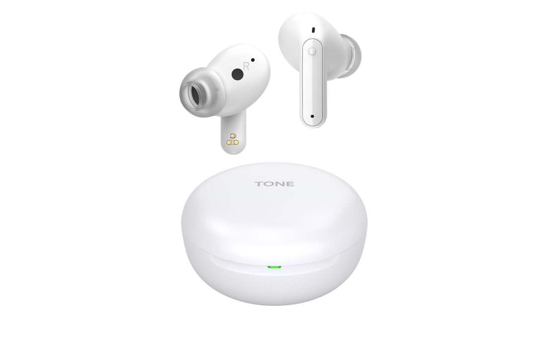 LG TONE Free FP5W, Kuva, jossa nappikuulokkeet kelluvat suljetun telineen p??ll?., TONE-FP5W