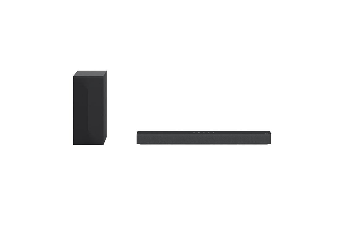 LG Soundbar S60Q, kuvassa woofer edest?p?in, S60Q