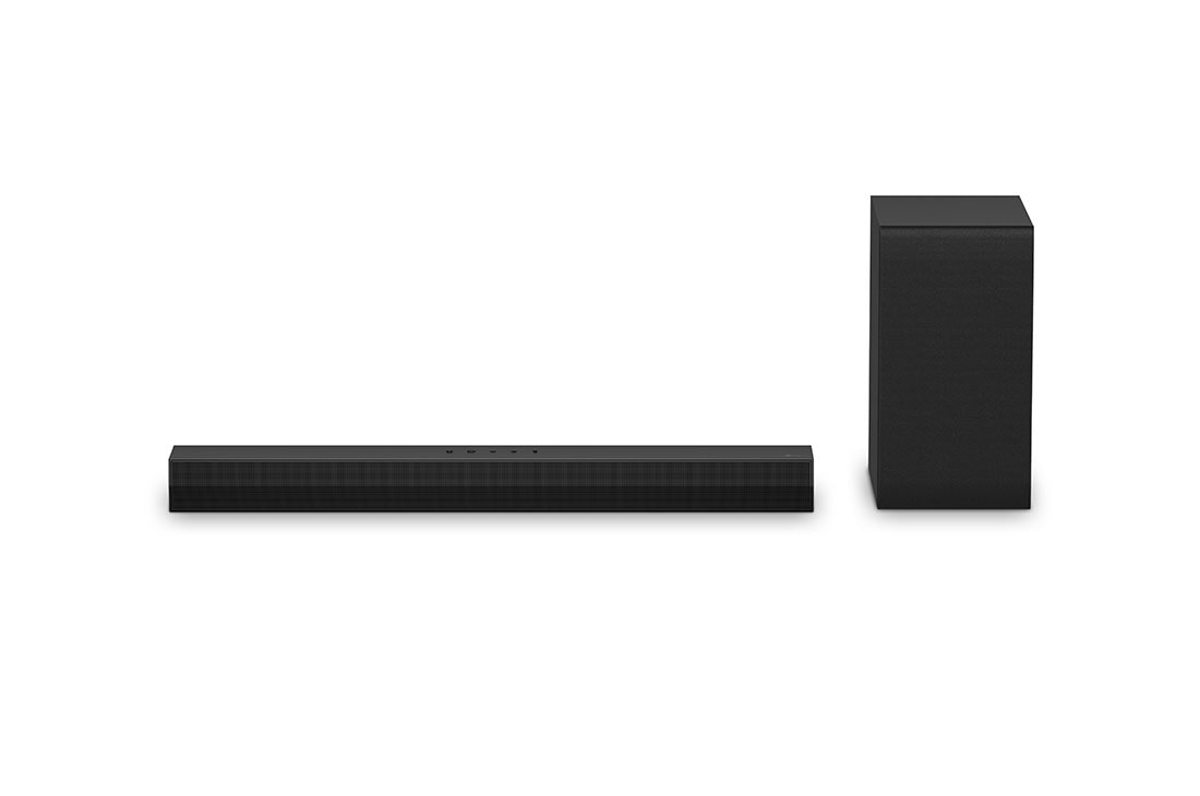 LG Soundbar NS40T, Edest? otettu kuva LG Soundbar NS40T:st? ja subwooferista, NS40T