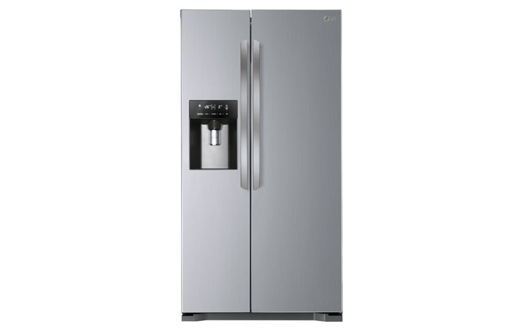 LG Side-by-side-kaappi, ei tarvitse sulattaa. Non Plumbing -annostelija. (Nettotilavuus 508 litraa), GSL325NSYV
