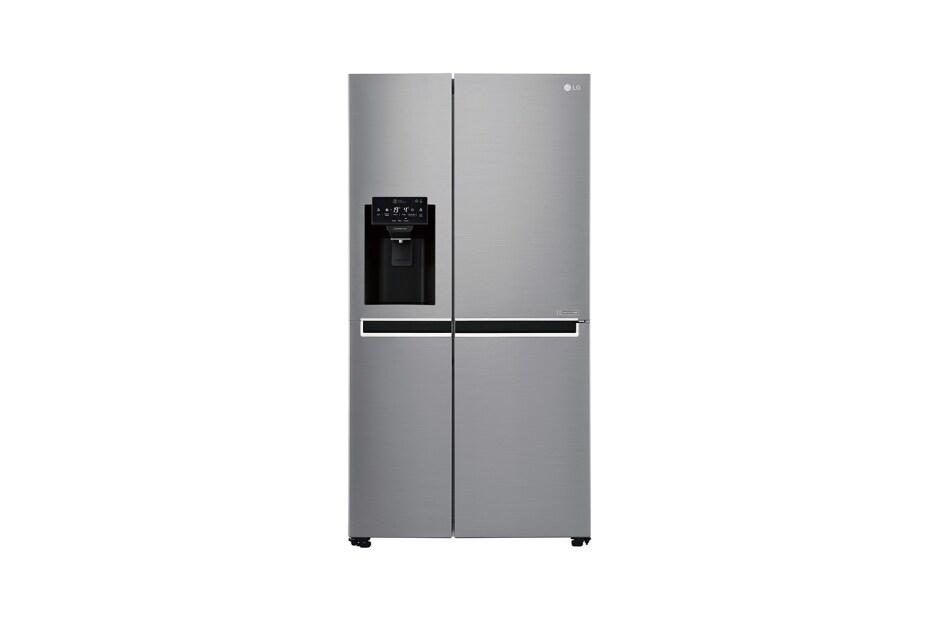 LG 625L Side by Side (Shiny Steel) Energialuokka F, Vesi/j?? vesijohtoliit?nn?ll?, ThinQ? - Wi-Fi-yhteys, GSL760PZXV