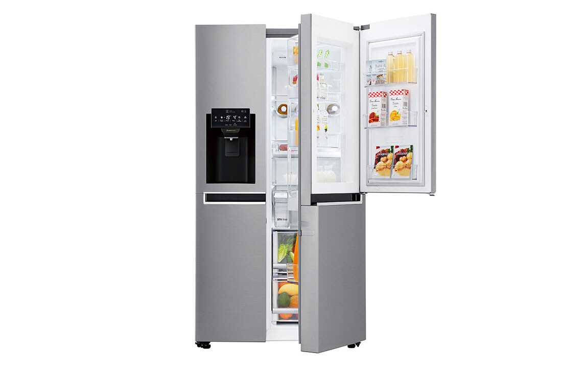 LG 625L Door in Door? Side by Side (Shiny Steel) Energialuokka F,  Vesi/j?? ilman vesijohtoliit?nt??, Smart Diagnosis? - Wi-Fi-yhteys, GSJ761PZTZ
