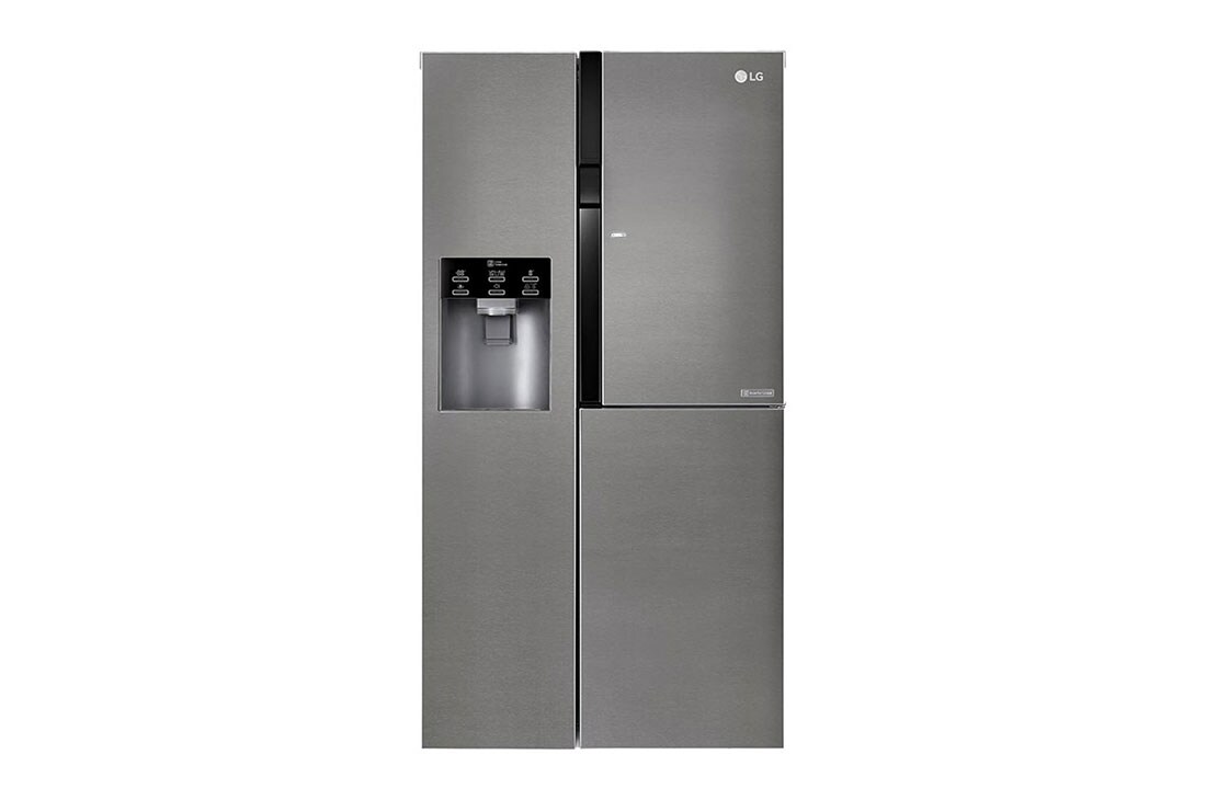 LG 606L Side by Side (tumman harmaa) Energialuokka F, Vesi/j?? ilman vesijohtoliit?nt??, Smart Diagnosis?, GSJ361DIDV