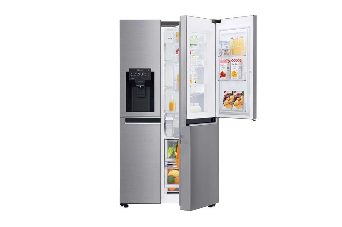 LG 625L Door in Door? Side by Side (Shiny Steel) Energialuokka F, Vesi/j?? ilman vesijohtoliit?nt??, Smart Diagnosis? - Wi-Fi-yhteys, GSJ761PZZZ