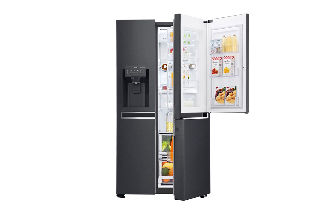 LG 625L Door in Door? Side by Side (Matte Black) Energialuokka F, Vesi/j?? ilman vesijohtoliit?nt??, Smart Diagnosis? - Wi-Fi-yhteys, GSJ961MCVZ