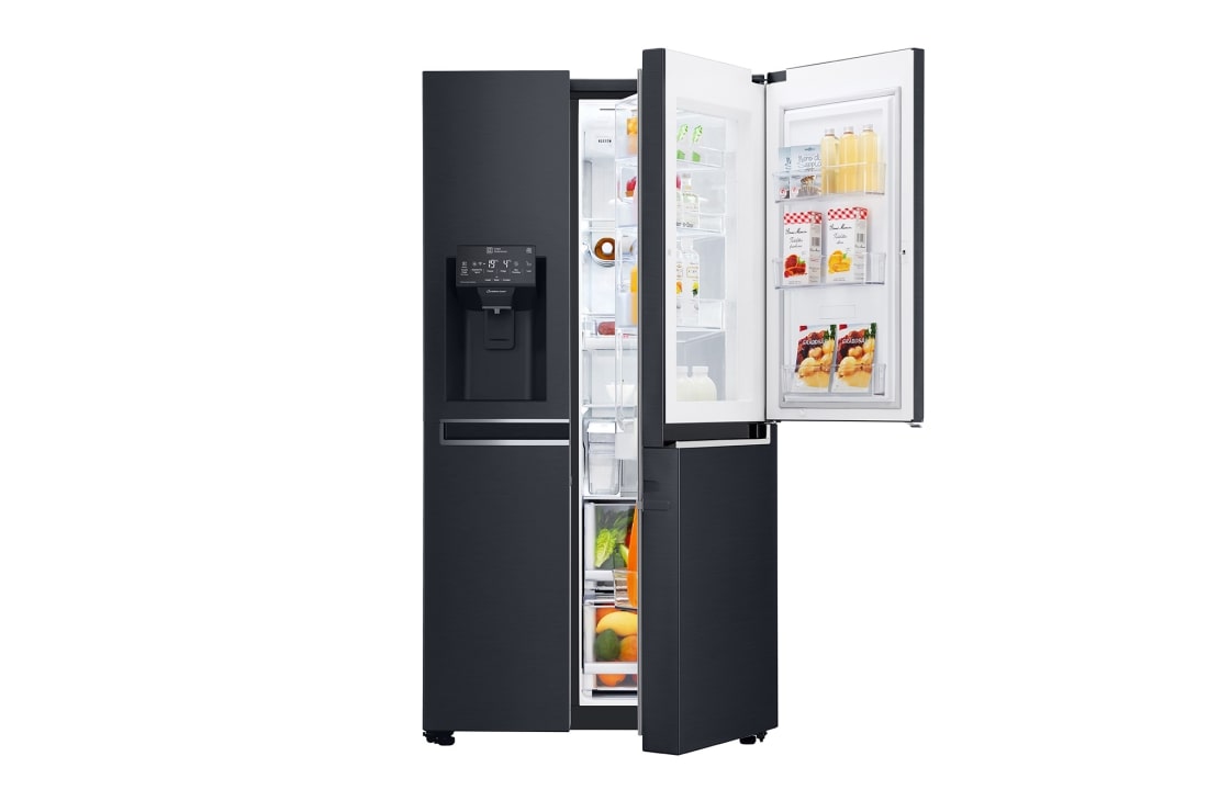 LG 625L InstaView Door in Door? Side by Side (Matte Black) Energialuokka F, Vesi/j?? ilman vesijohtoliit?nt??, Smart Diagnosis? - Wi-Fi-yhteys, GSX961MCCZ