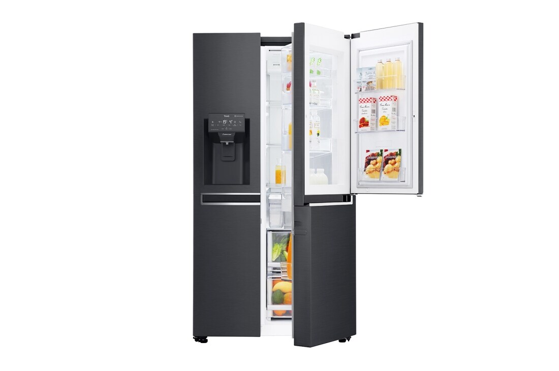 LG 625L Door in Door? Side by Side (Matte Black) Energialuokka E, Vesi/j?? ilman vesijohtoliit?nt??, Smart Diagnosis? - Wi-Fi-yhteys, GSJ761MCEE
