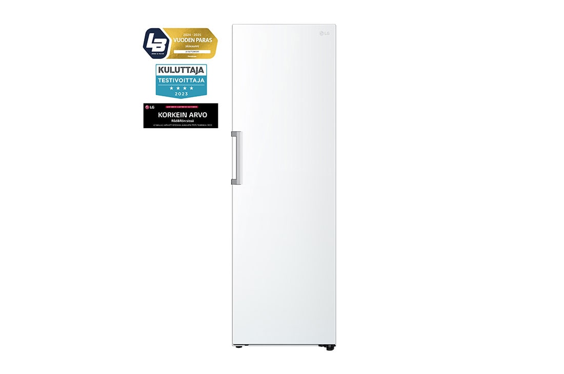 LG 386L Vapaasti seisova j??kaappi (Valkoinen) - Energialuokka D, Door Cooling?, LINEARCooling?, FRESHBalancer?, Smart Diagnosis?, Vetolaatikko, GLT71SWCSF
