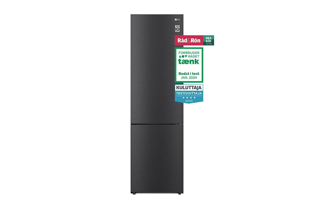 LG 2.03M 384L J??kaappipakastimet (Matte Black) - Energiklasse A, edest?, GBP62MCNAC