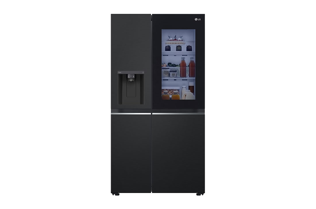 LG 635L InstaView? Side by Side (Essence Matte Black), Energialuokka D, Vesi/j?? ilman vesijohtoliit?nt??, Smart Diagnosis? kanssa Wi-Fi, GSGV81EPLD, GSGV81EPLD