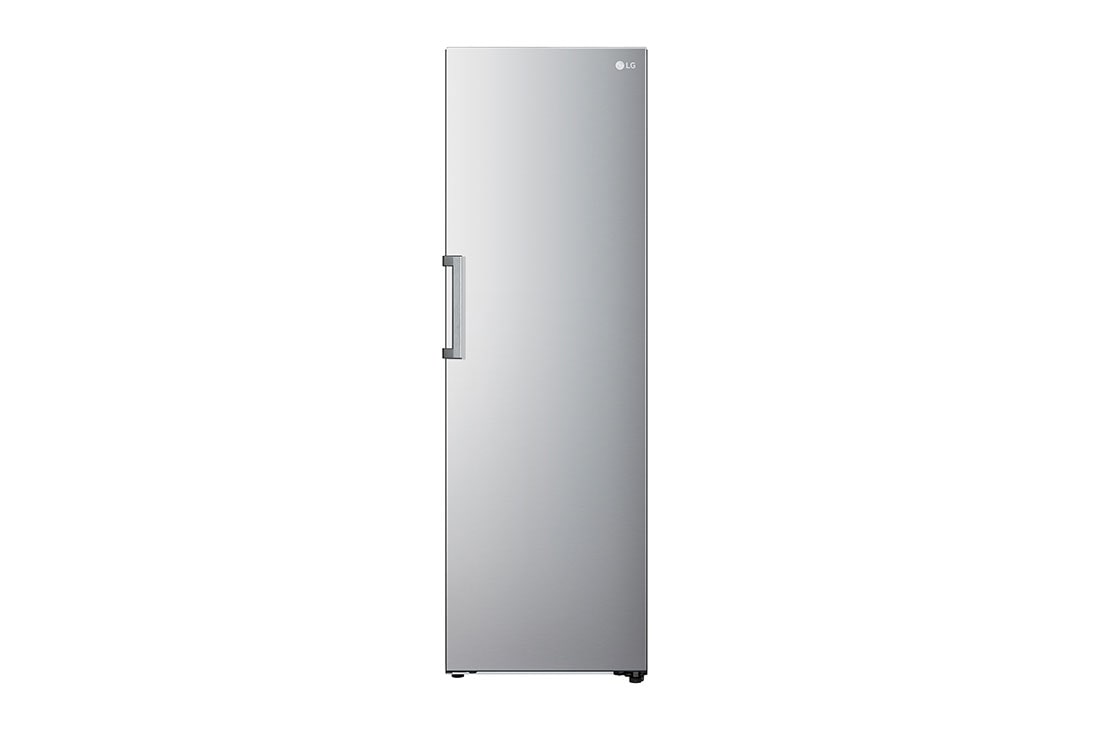LG 386L Vapaasti seisova j??kaappi (Shiny Steel) - Energialuokka D, Door Cooling?, LINEARCooling?, Moist Balance Crisper?, Front view, GLT51PZGSF