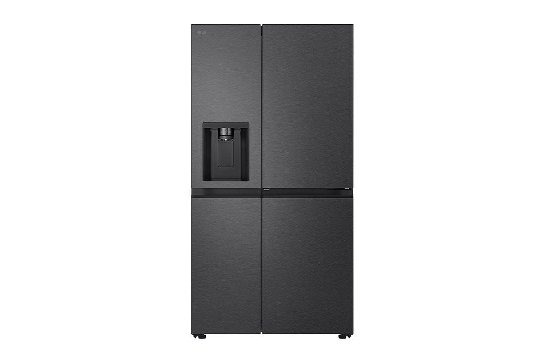 LG 638L Door in Door? Side by Side (Matte Black), Energialuokka E, Vesi/j?? ilman vesijohtoliit?nt??, Smart Diagnosis? , Front, GSJC40EPPE