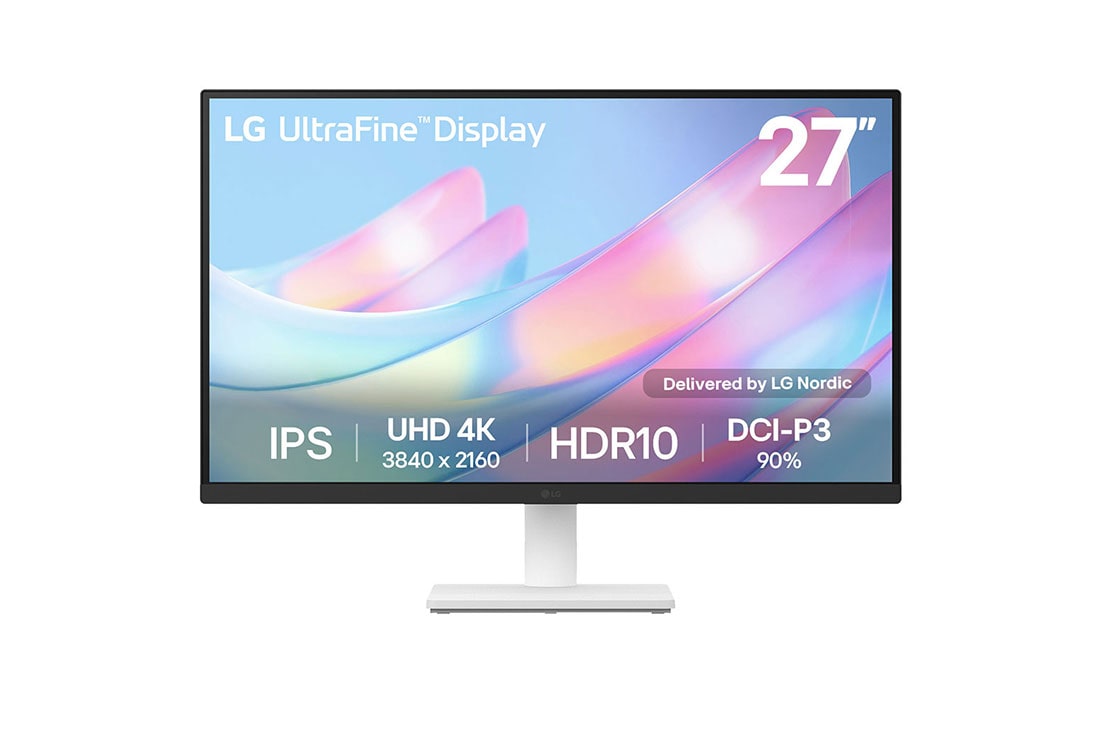 LG 27'' 4K UHD UltraFine? IPS -n?ytt?, kuva edest?, 27US500