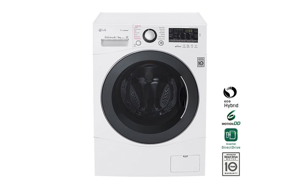 LG 1-8 kg / 1-5 kg True Steam? 6 Motion Direct Drive -kuivaava pesukone, FH4A8TDH2N