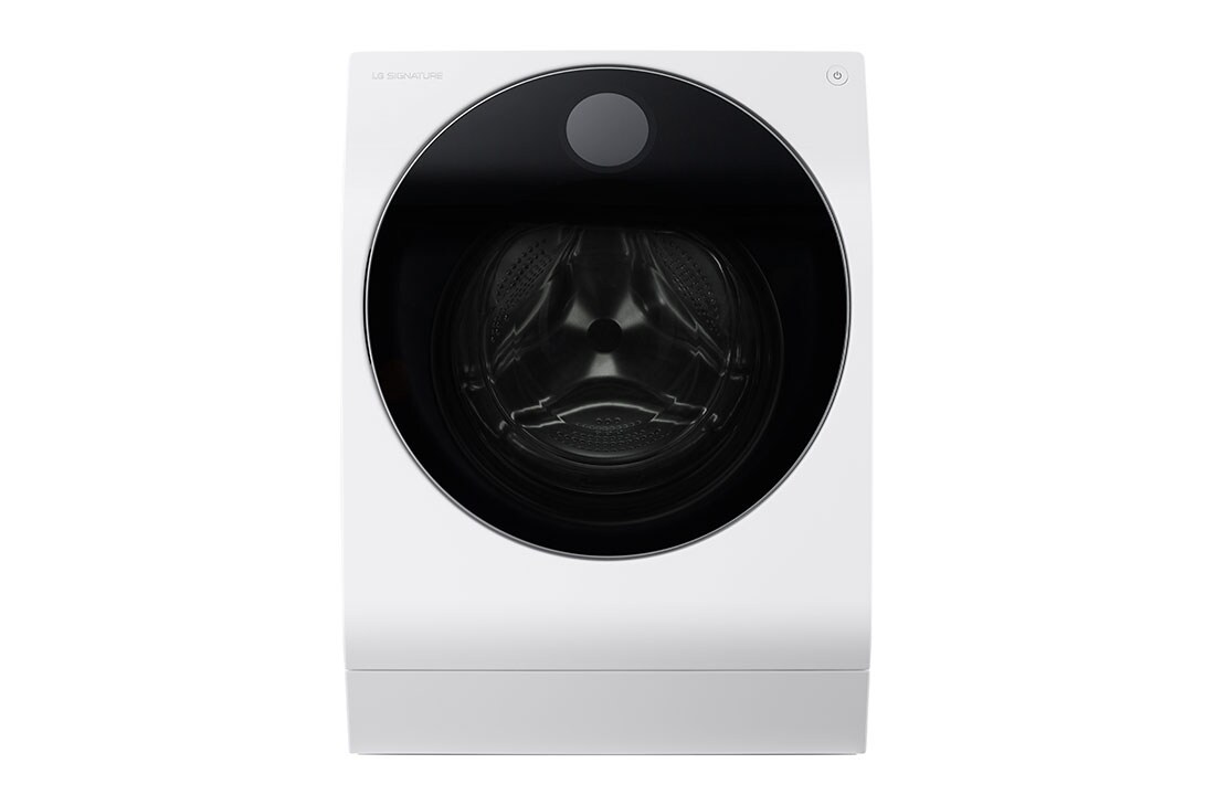 LG 12 kg / 7 kg LG SIGNATURE  Kuivaava pesukone(Valkoinen) - Steam, Energialuokka A, TurboWash?, Auto Dose, Smart Diagnosis? - Wi-Fi-yhteys, LSWD100_Front_view, LSWD100