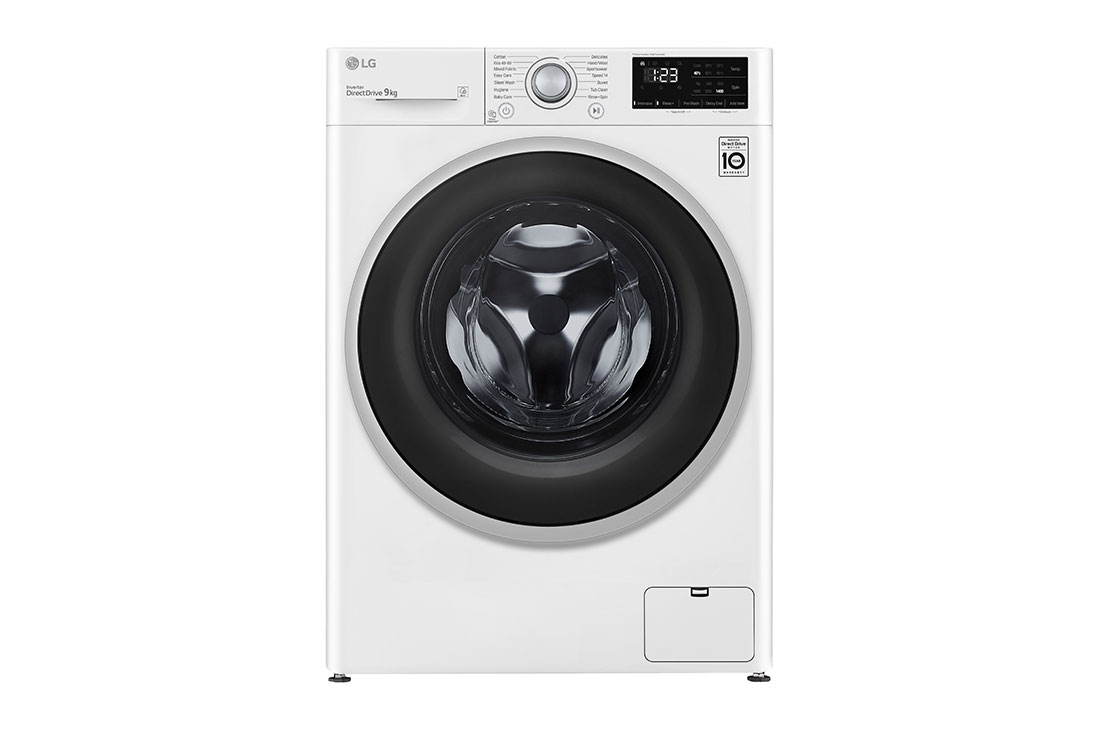 LG 9 kg Pyykinpesukone(Valkoinen) - Energialuokka B, AI DD? , Smart Diagnosis?, F4WV409N1WE_Front, F4WV409N1WE