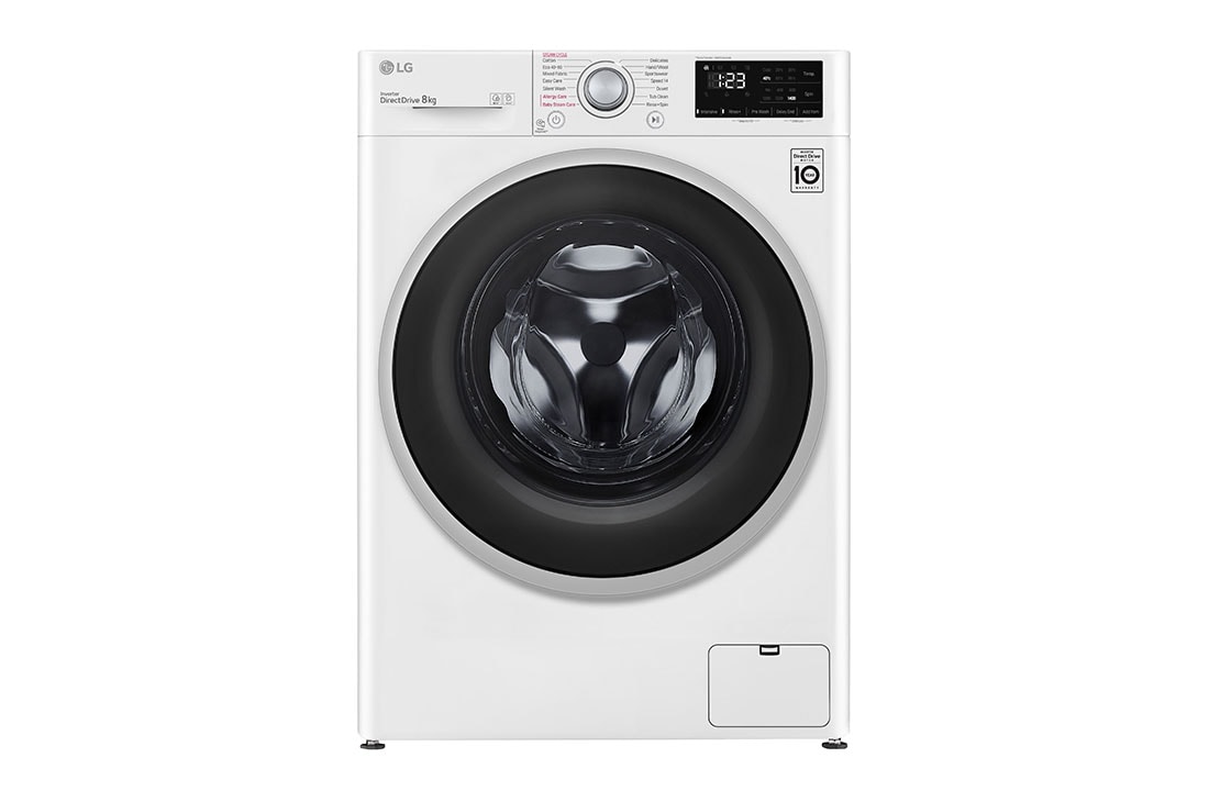 LG 8 kg Pyykinpesukone(Valkoinen) - Steam, Energialuokka C, AI DD?, Smart Diagnosis? - Wi-Fi-yhteys, W4WV408S1WE