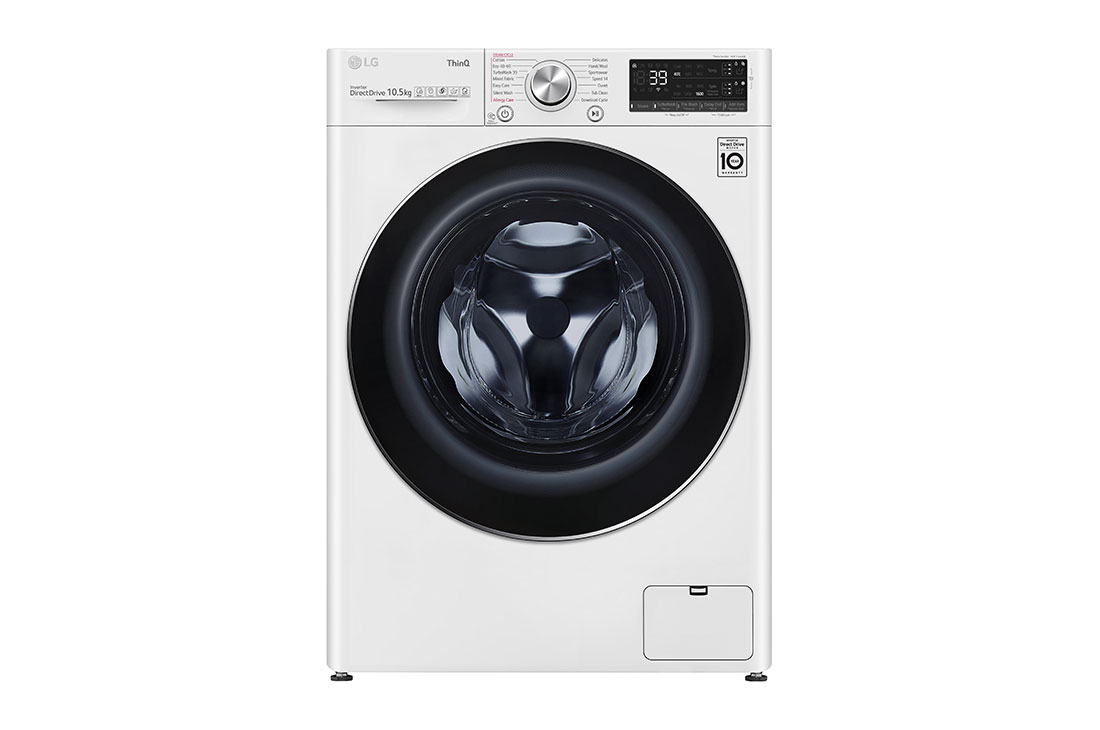 LG 10.5 kg Pyykinpesukone(Valkoinen) - Auto Dose, Steam, Energialuokka A, TurboWash360?, AI DD?, Smart Diagnosis? - Wi-Fi-yhtey, FV96JNS2QA, FV96JNS2QA