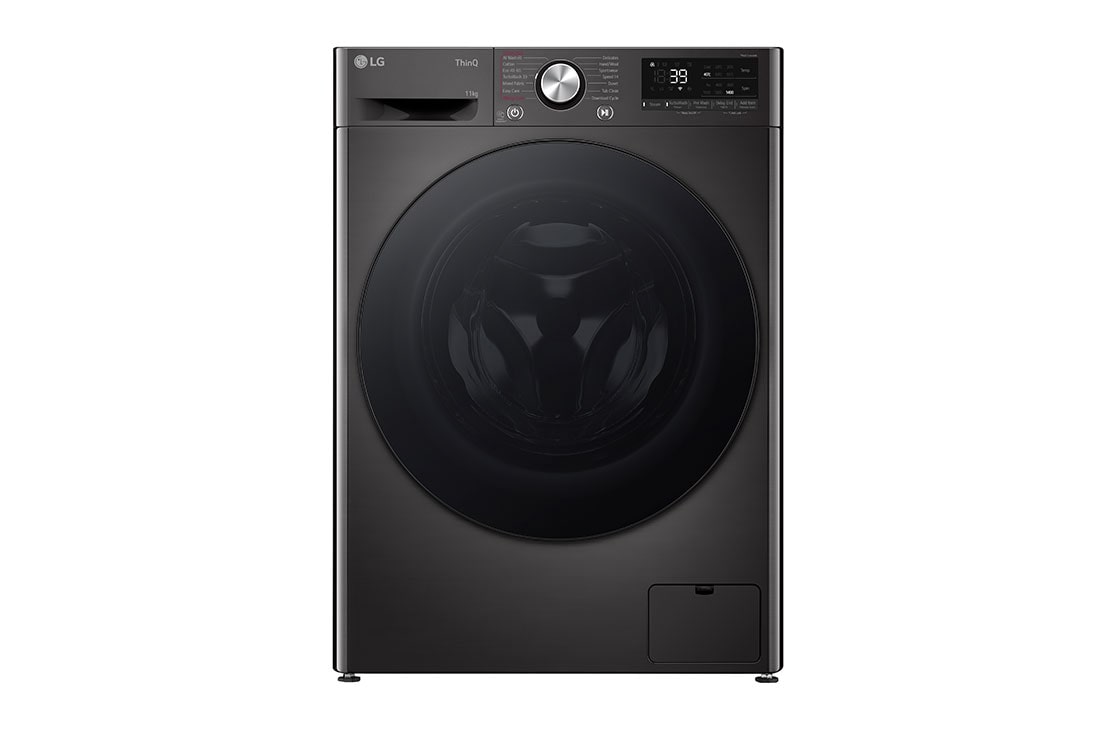 LG 11 kg Pyykinpesukone(Musta) -  Steam, Energialuokka A, TurboWash360?, AI DD?, Smart Diagnosis? - Wi-Fi-yhtey, Front, FV94ENS2QN