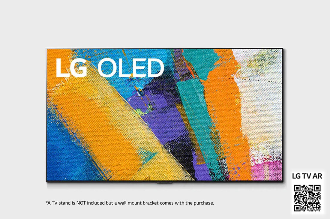 LG 65'' Gallery OLED GX 4K TV sis??nrakennetulla sein?kiinnikkeell?, Front view with infill image, OLED65GX6LA
