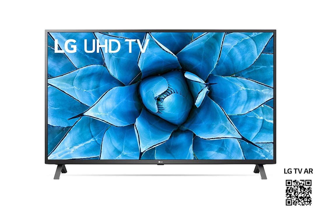 LG UN73 65 tuuman 4K UHD -?lytelevisio, etupuoli ja upotettu kuva, 65UN73006LA