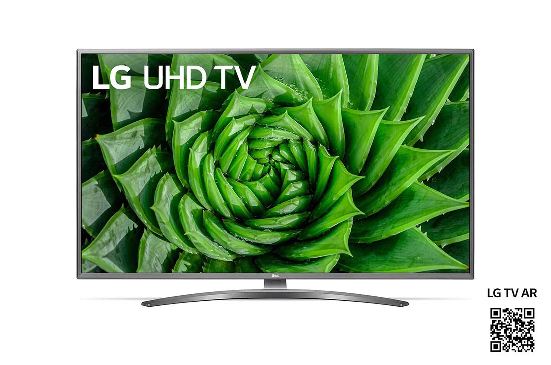 LG UN81 43 tuuman 4K UHD -?lytelevisio, etupuoli ja upotettu kuva, 43UN81006LB