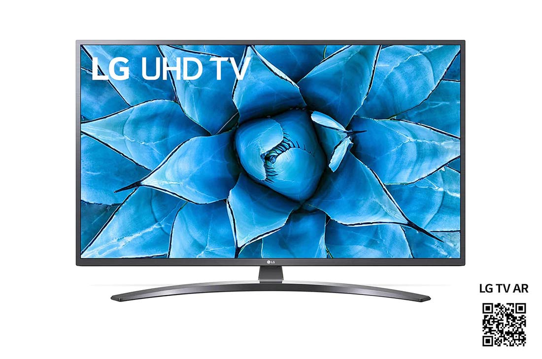 LG UN74 65 tuuman 4K UHD -?lytelevisio, etupuoli ja upotettu kuva, 65UN74006LB