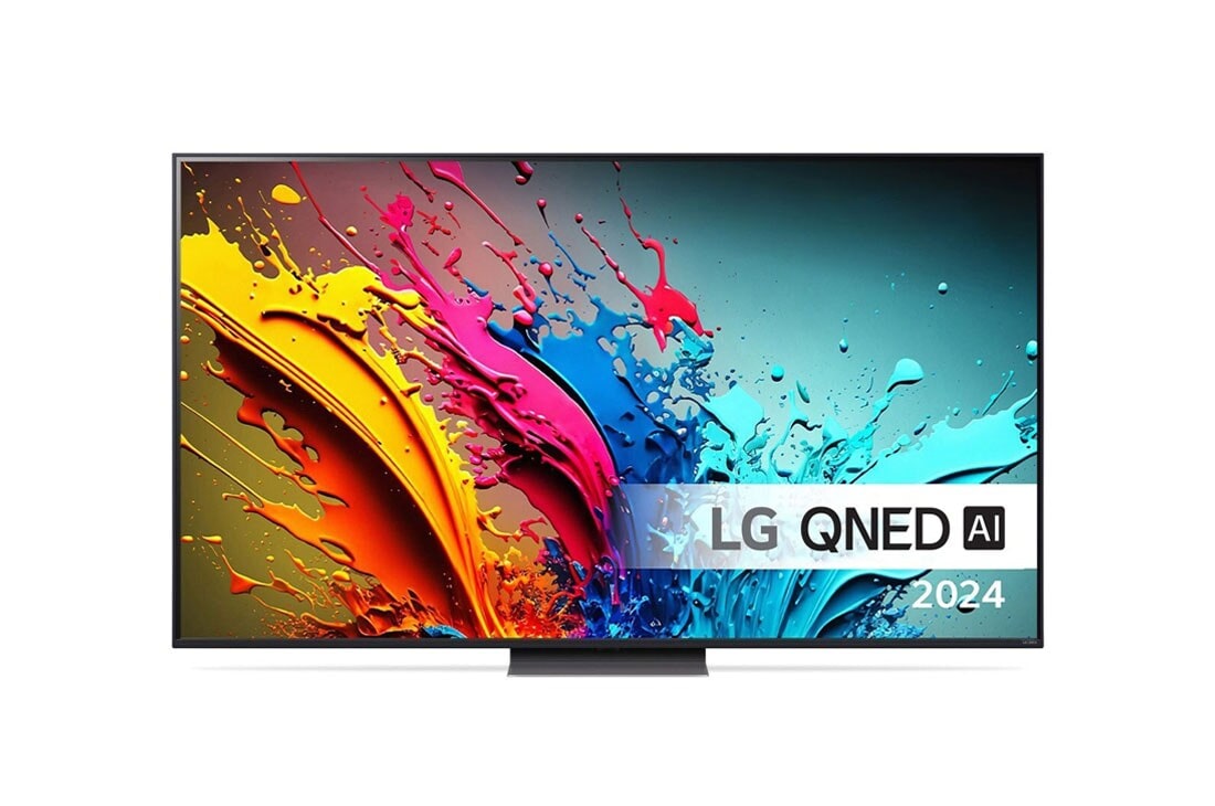 LG 75'' QNED AI 87 - 4K Smart TV (2024), LG QNED TV:n etun?kym?, QNED86 ja teksti LG QNED, Quantum Dot ja NanoCell sek? 2024 n?yt?ll?, 75QNED87T6B
