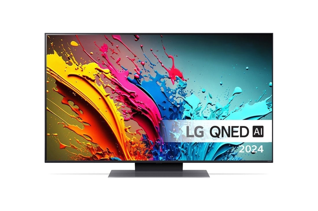 LG 50'' QNED AI 87 - 4K Smart TV (2024), LG QNED TV:n etun?kym?, QNED86 ja teksti LG QNED, Quantum Dot ja NanoCell sek? 2024 n?yt?ll?, 50QNED87T6B