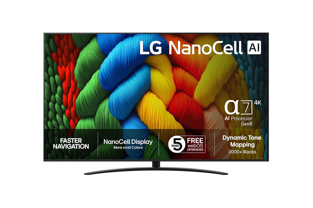 LG 86 tuuman LG NanoCell AI NANO81 <br>4K -?lytelevisio 2025, 86 tuuman LG NanoCell AI NANO81 4K -?lytelevisio 2025, 86NANO81A6A