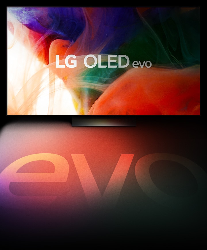V?rik?s abstrakti kuva n?kyy LG OLED evo -televisiossa
