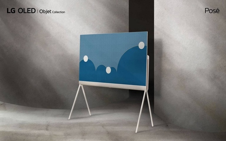 Une TV LG OLED Objet Collection, dont le design artistique unique est parfaitement adapté aux intérieurs modernes et minimalistes.