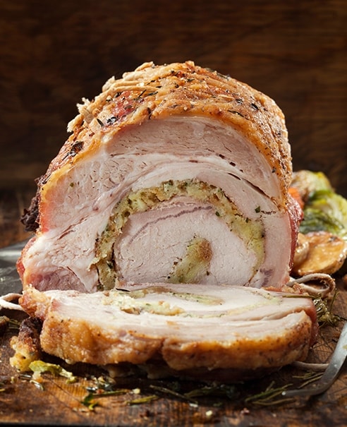 Rôti de porc roulé