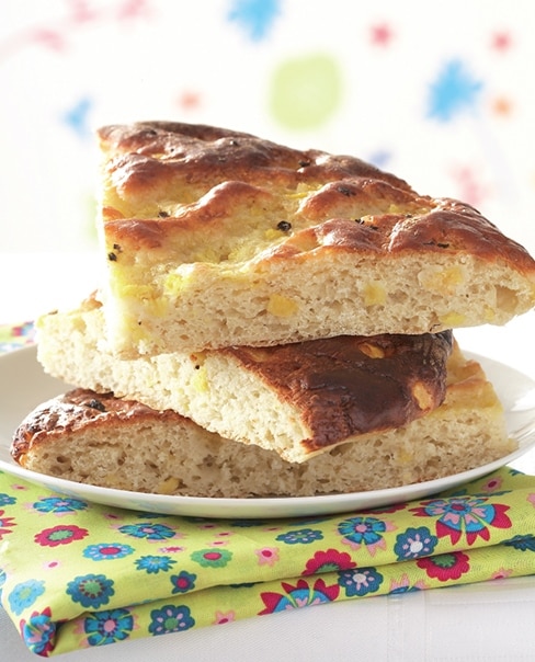 Focaccia à l'ananas et au poivre noir