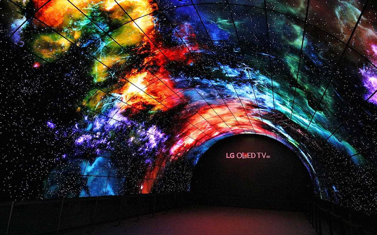 La grotte OLED de LG au CES 2017.